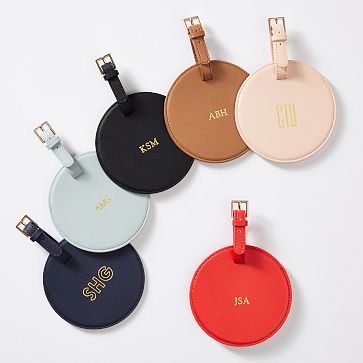 Fillmore Vegan Leather Circle Luggage Tag