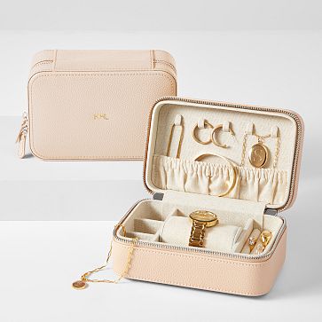Travel Jewelry and Watch Case, Blush