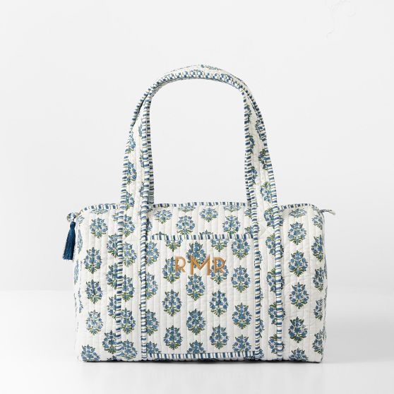 Block Print Quilted Overnighter