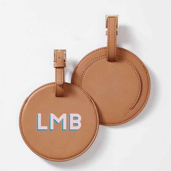 Fillmore Vegan Leather Circle Luggage Tag