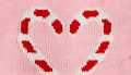 Candy Cane Heart Pink