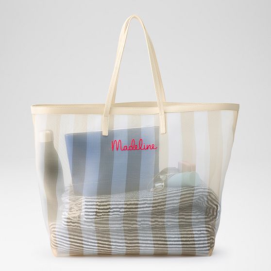 Cabana Stripe Mesh Tote