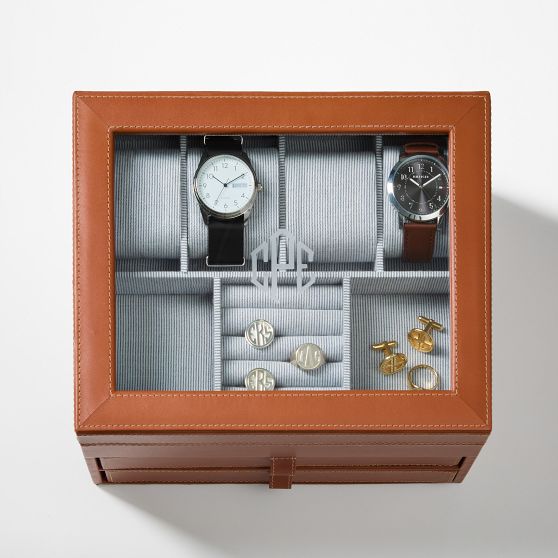Leather Jewelry and Watch Box