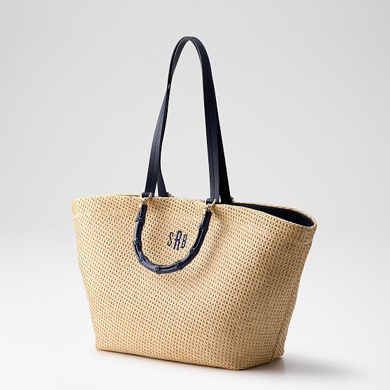 Waterproof Raffia Bamboo Tote