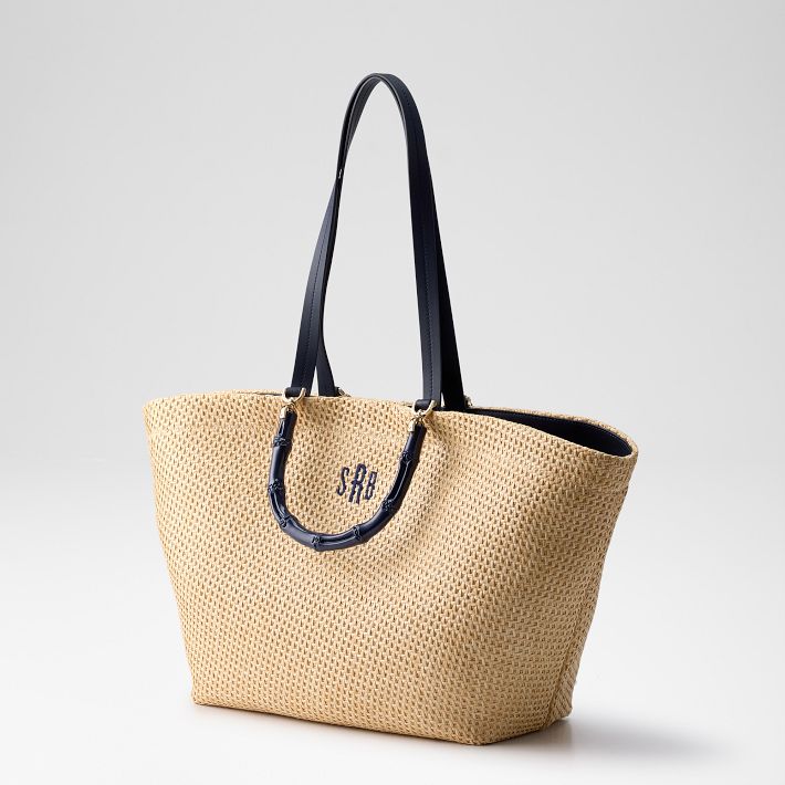 Waterproof Raffia Bamboo Tote | Mark and Graham