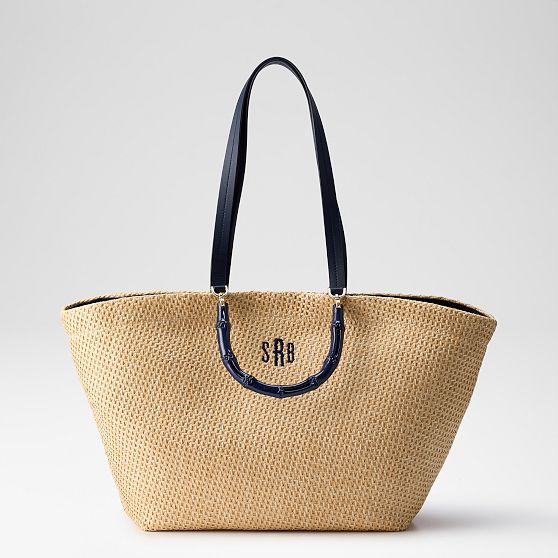 Waterproof Raffia Bamboo Tote