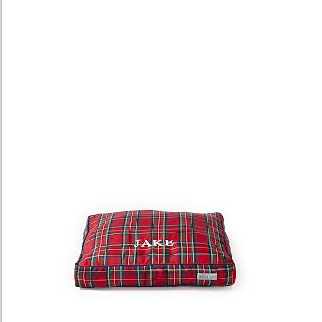Jax & Bones Dog Pillow Bed, New Red Tartan, Small