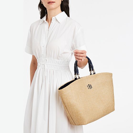 Waterproof Raffia Bamboo Tote
