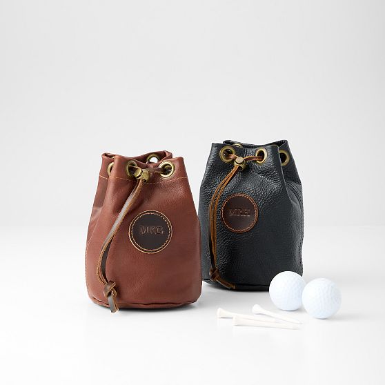 Leather Golf Ball Pouch