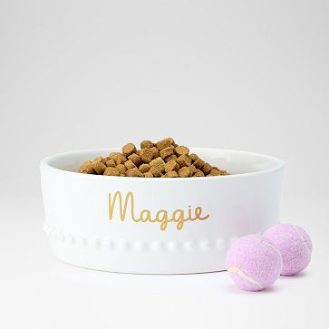 Beaded Ceramic Pet Bowl