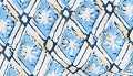 Blue Block Print