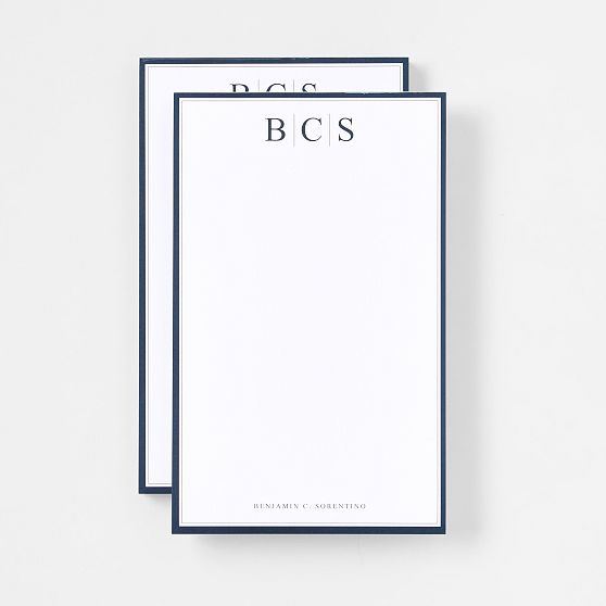 Personalized Executive Stationery Notepads, Set of 2
