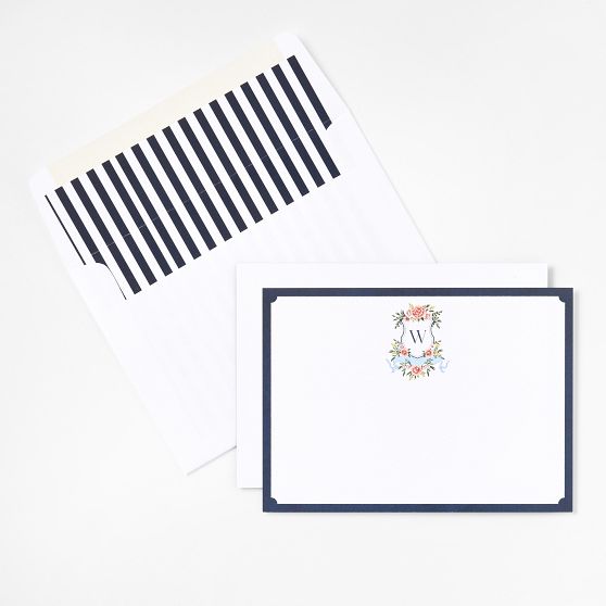 Personalized Wedding Stationery Note Card Set, Set of 24