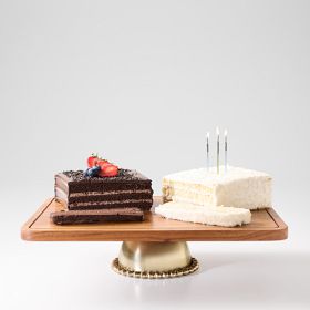 Beaded Brass and Wood 2-in-1 Charcuterie Board