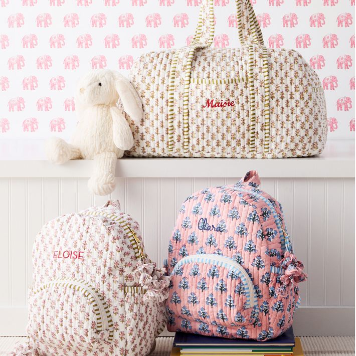 Block Print Quilted Backpack | Mark and Graham