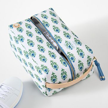 Mark & Graham x Spartina Sport Shoe Bag, Blue Block Print