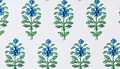 Blue Block Print