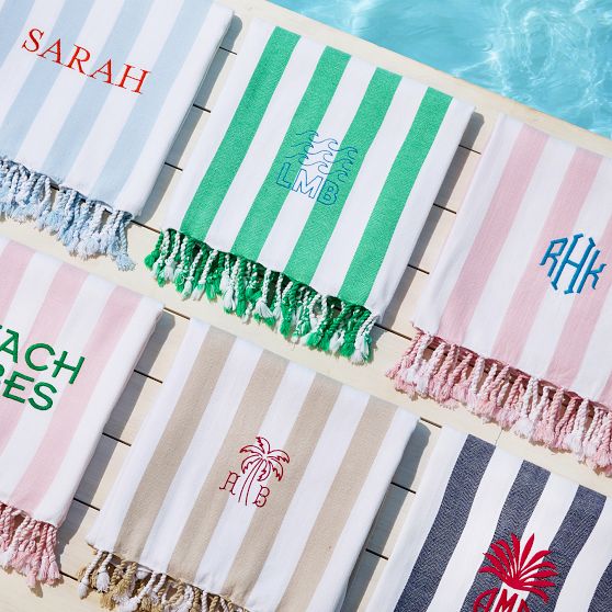 Cabana Stripe Packable Beach Towel