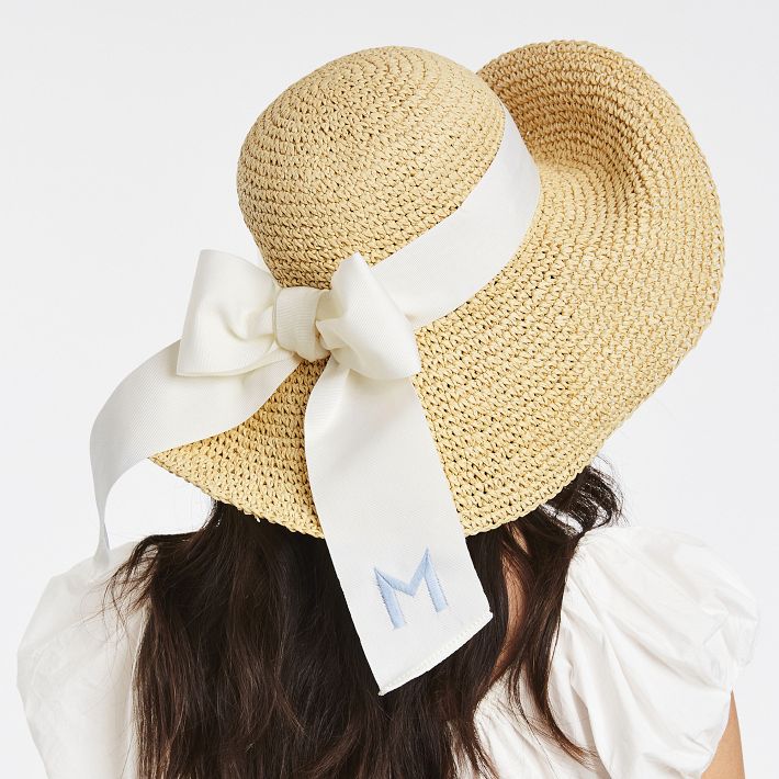 Ribbon Bow Straw Hat