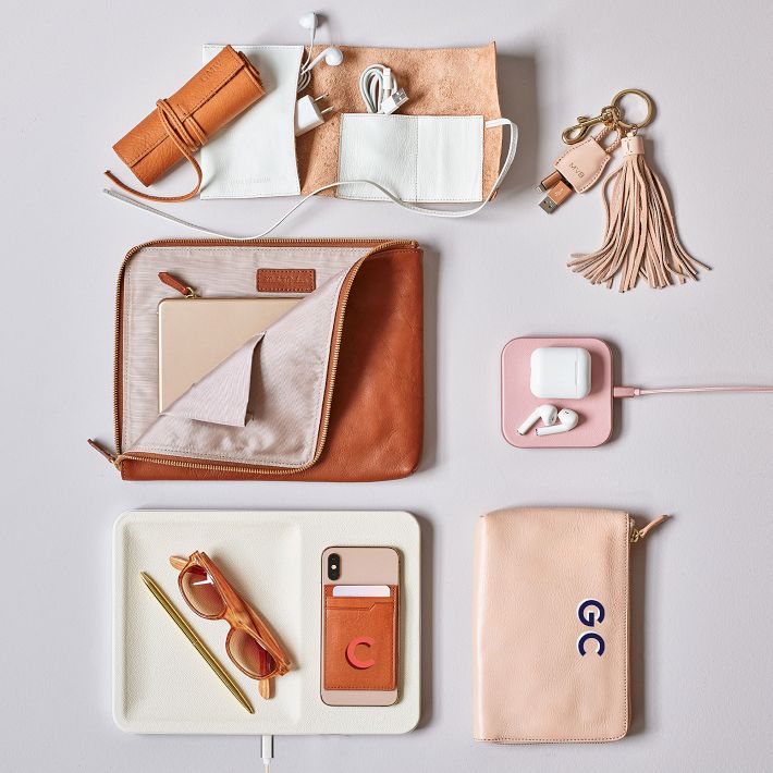 Monogrammed Commute Mini Zipper Pouch | Tech Accessories | Mark