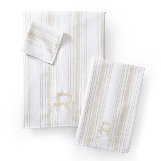 French Stripe Cotton Hand Towel