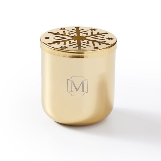 Gold Snowflake Candle