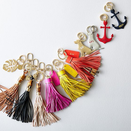 Leather Anchor Keychain