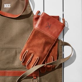 Leather and Suede BBQ Gloves