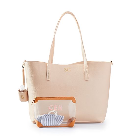 Pebbled Faux Leather Hand Sanitizer Case