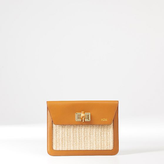 Bamboo Raffia Clutch