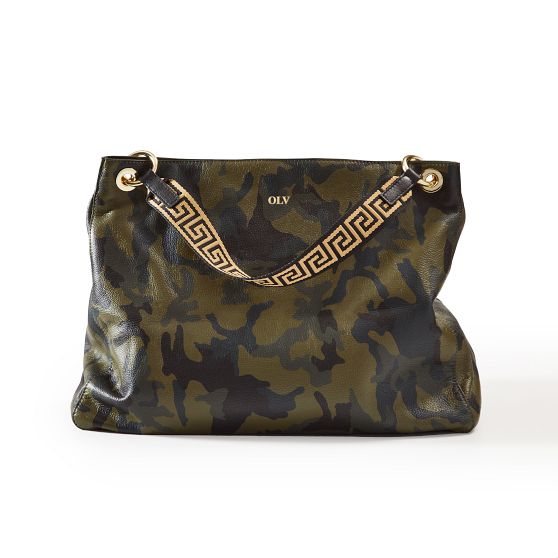 Build Your Bag Shoulder Strap, Greek Key Twill