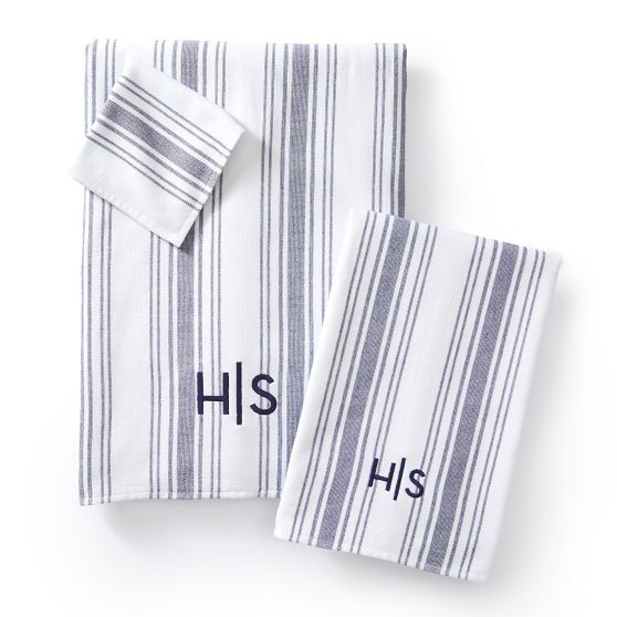 French Stripe Cotton Hand Towel