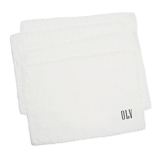 Fringe Cotton Linen Placemat, Set of 4