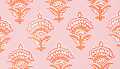 Pink-Orange Block Print