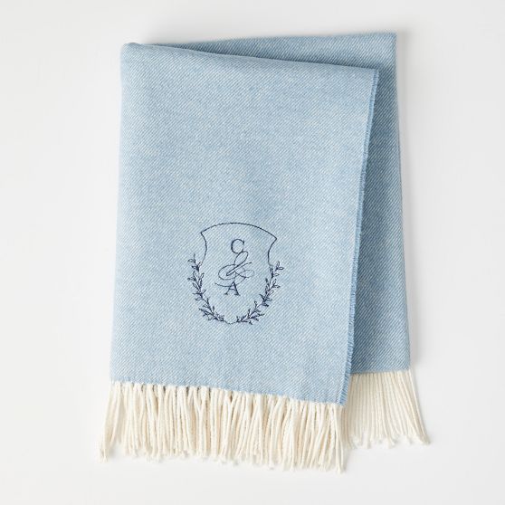 Monogramed Throw Blanket