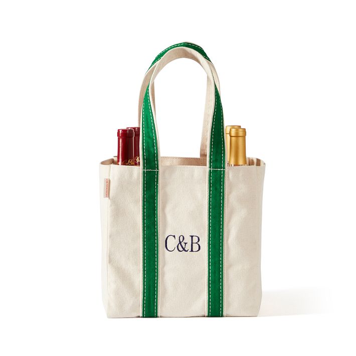 Canvas Four Bottle Wine Tote Mark and Graham
