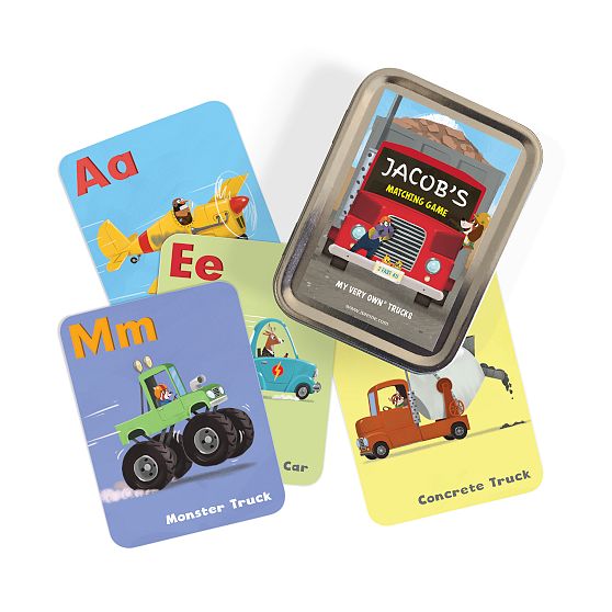 "My Very Own Truck" Personalized Children's Book, Puzzle and Card Game Gift Set