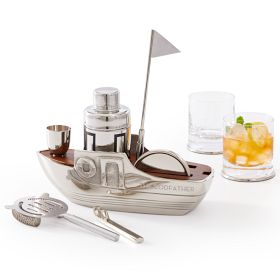 Silver Boat Bar Tool Set