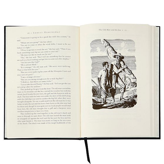 Leather Bound &quot;Old Man and The Sea&quot; Book