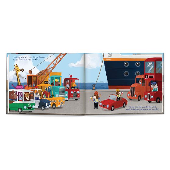 "My Very Own Truck" Personalized Children's Book, Puzzle and Card Game Gift Set
