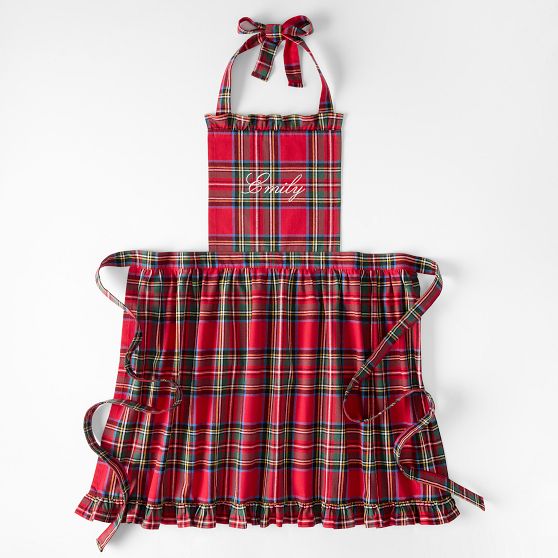 Tartan Plaid Ruffle Apron