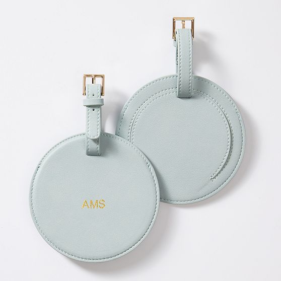 Fillmore Vegan Leather Circle Luggage Tag - Thumbnail 4