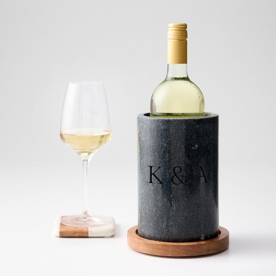 Wood and Marble Wine Chiller