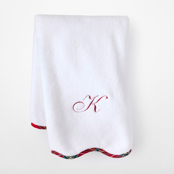 Scalloped Tartan Hand Towel