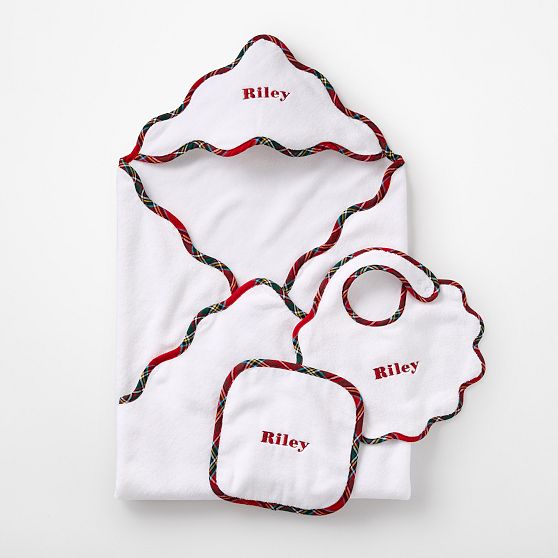 Scalloped Tartan Bath Collection