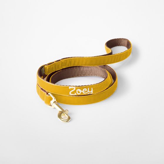 Velvet Hand Embroidered Leash