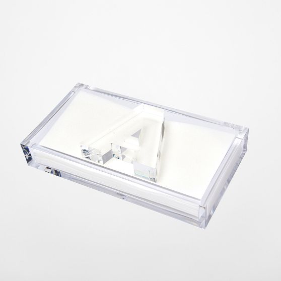 Acrylic Initial Guest Towel Holder