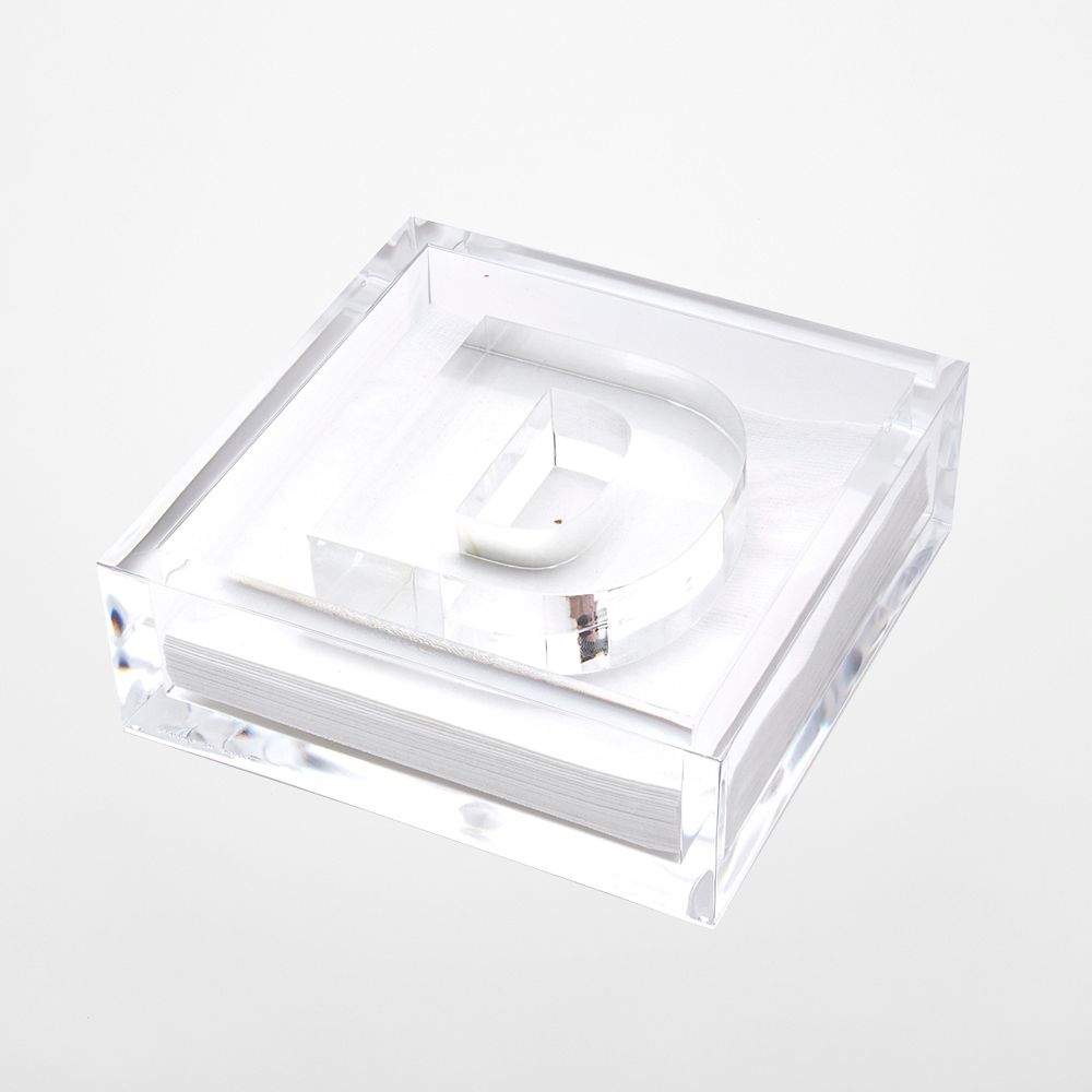 Acrylic Initial Cocktail Napkin Holder
