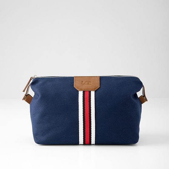 Canvas Twill Stripe Travel Pouch