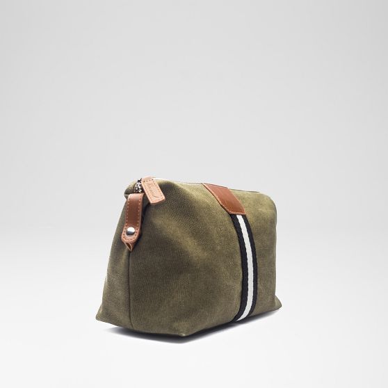 Canvas Twill Stripe Travel Pouch